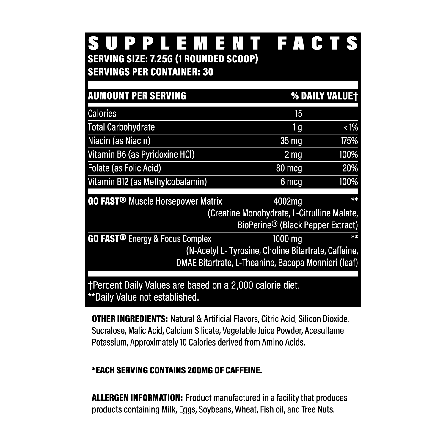 GOFAST! PERFORMANCE POWDER