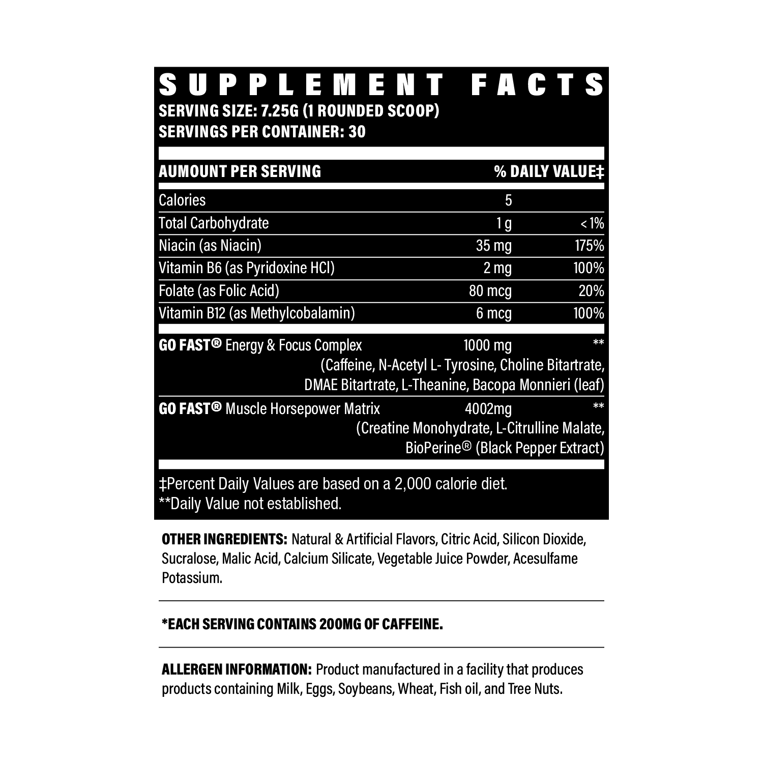 GOFAST! PERFORMANCE POWDER